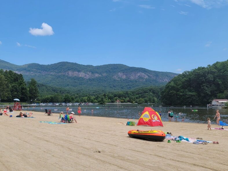 Mountain beach at Lake Lure