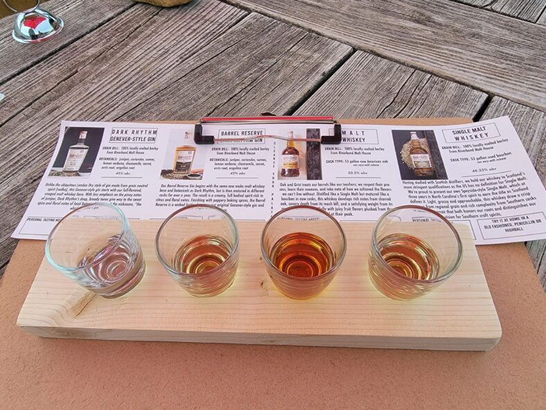 Oak And Grist Distillery Flight