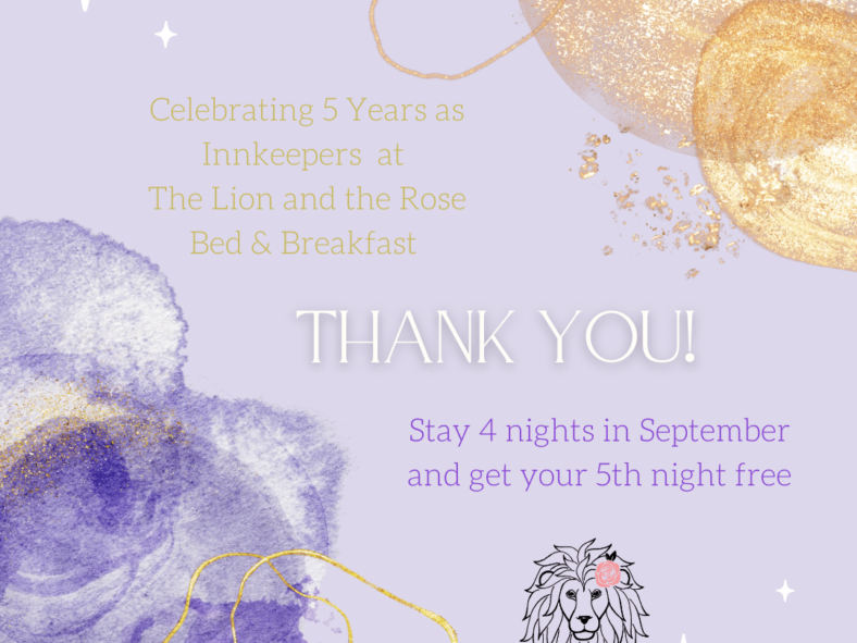 The Lion and the Rose September Travel Deal