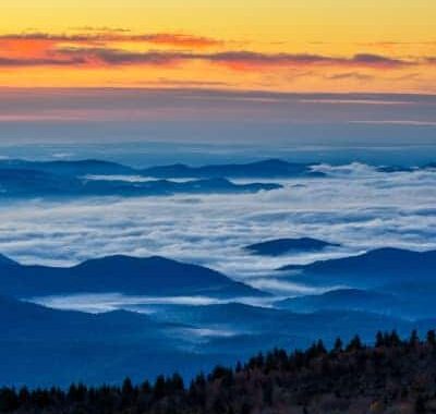 Blue Ridge Mountains sunset