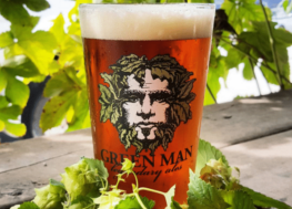 Green Man Brewery pint of beer